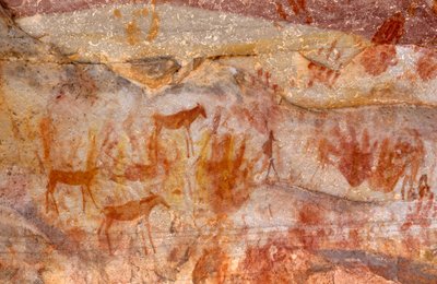 San Rock Paintings, Cedarburg, Western Cape by Unknown